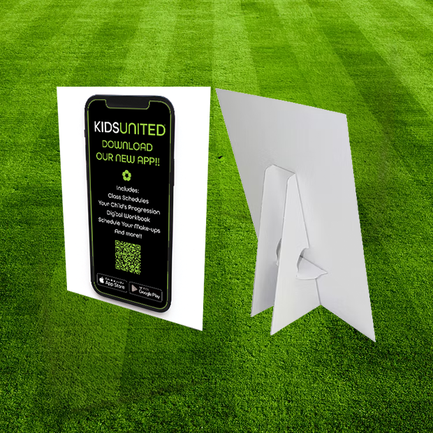 8.5"x11" APP SIGN WITH EASEL BACK